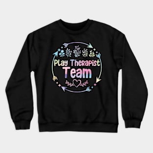 Play Therapist Team cute floral watercolor Crewneck Sweatshirt